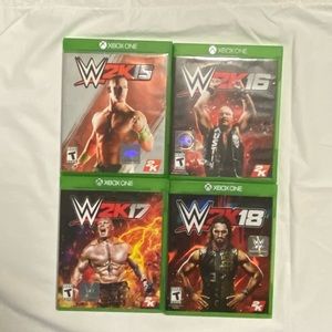 XBOX ONE WWE 2K15, WWE 2K16, WWE 2K17 and WWE 2K18
